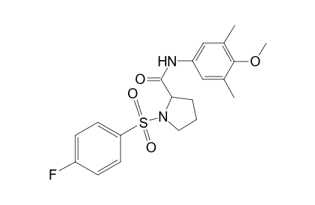 1-(4-fluorophenyl)sulfonyl-N-(4-methoxy-3,5-dimethyl-phenyl)pyrrolidine-2-carboxamide