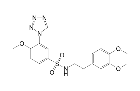 Benzenesulfonamide, N-[2-(3,4-dimethoxyphenyl)ethyl]-4-methoxy-3-(1H-1,2,3,4-tetrazol-1-yl)-