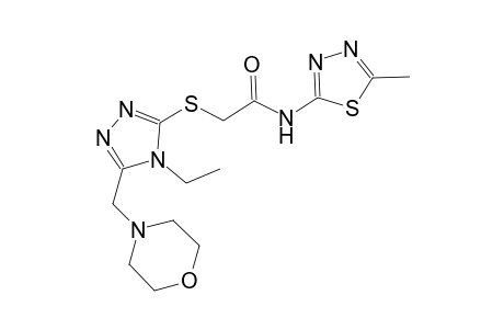 acetamide, 2-[[4-ethyl-5-(4-morpholinylmethyl)-4H-1,2,4-triazol-3-yl]thio]-N-(5-methyl-1,3,4-thiadiazol-2-yl)-