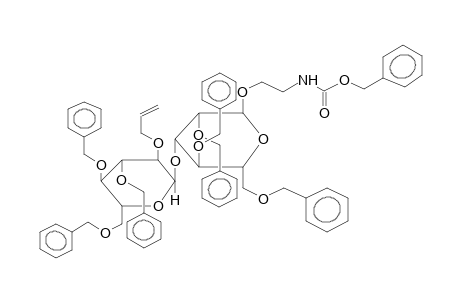 2-BENZYLOXYCARBONYLAMINOETHYL 2,4,6-TRI-O-BENZYL-3-O-(2-O-ALLYL-3,4,6-TRI-O-BENZYL-ALPHA-D-GLUCOPYRANOSYL)-ALPHA-D-MANNOPYRANOSIDE