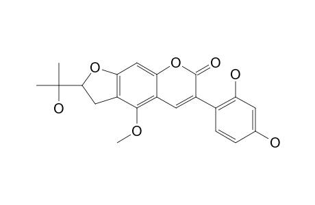 LOCOFURANOCOUMARIN;6-(2,4-DIHYDROXYPHENYL)-2-(1-HYDROXY-1-METHYLETHYL)-4-METHOXY-2,3-DIHYDRO-7H-FURO-[2,3-G]-[1]-BENZOPYRAN-7-ONE