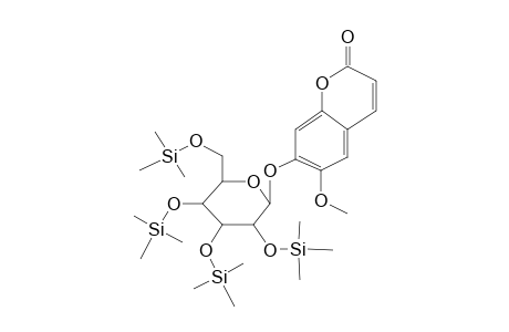 6-Methoxy-2-oxo-2H-chromen-7-yl 2,3,4,6-tetrakis-O-(trimethylsilyl)hexopyranoside
