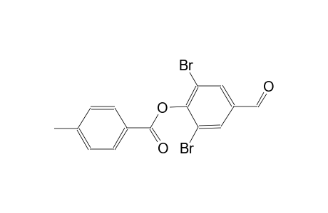 benzoic acid, 4-methyl-, 2,6-dibromo-4-formylphenyl ester