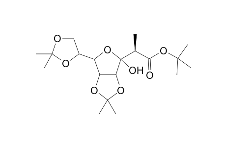 tert-Butyl 2(R)-2-deoxy-4,5:7,8-di-O-isopropylidene-2-methyl-.alpha.-D-manno-oct-4-ulofuranosonate