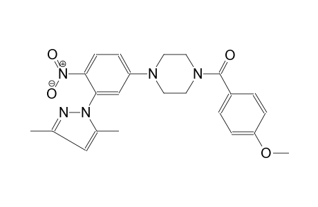 1-[3-(3,5-dimethyl-1H-pyrazol-1-yl)-4-nitrophenyl]-4-(4-methoxybenzoyl)piperazine