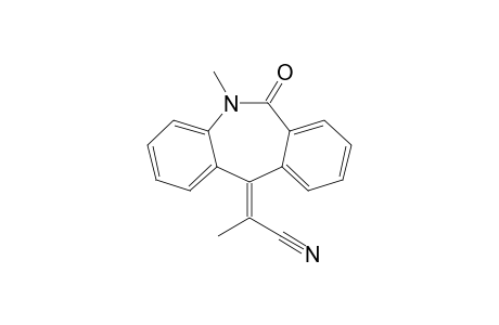 5,6-Dihydro-11H-5-methyl-11-(.alpha.-methyl)-cyanomethylene-dibenzo[b,e]azepin-6-one