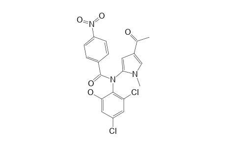 N-(2,4-DICHLORO-6-HYDROXYPHENYL)-N-(1-METHYL-4-ACETYLPYRROL-2-YL)-4-NITROBENZAMIDE