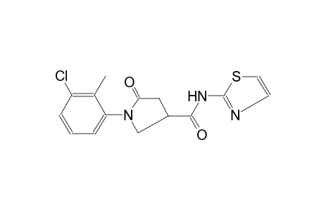 1-(3-chloro-2-methylphenyl)-5-oxo-N-(1,3-thiazol-2-yl)-3-pyrrolidinecarboxamide