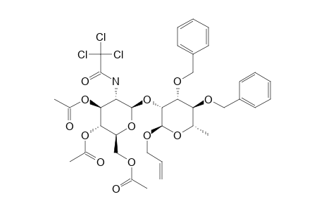 ALLYL-(3,4,6-TRI-O-ACETYL-2-DEOXY-2-TRICHLOROACETAMIDO-BETA-D-GLUCOPYRANOSYL)-(1->2)-3,4-DI-O-BENZYL-ALPHA-L-RHAMNOPYRANOSIDE