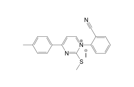 1-(2-Cyanophenyl)-4-(4-methylphenyl)-2-methylthiopyrimidinium Iodide