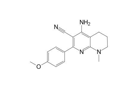 4-Amino-2-(4-methoxyphenyl)-8-methyl-6,7-dihydro-5H-1,8-naphthyridine-3-carbonitrile