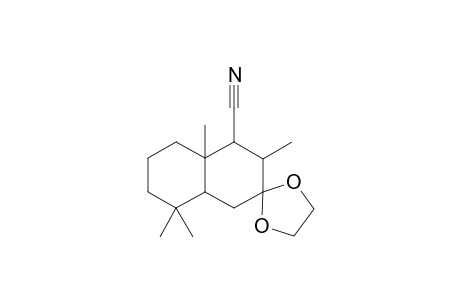 2,5,5,8a-Tetramethyl-1-cyano-3-(2',2'-ethylenedioxy)-(perhydro)naphthalene