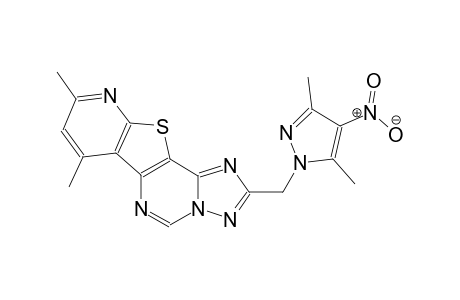 2-[(3,5-dimethyl-4-nitro-1H-pyrazol-1-yl)methyl]-7,9-dimethylpyrido[3',2':4,5]thieno[2,3-e][1,2,4]triazolo[1,5-c]pyrimidine