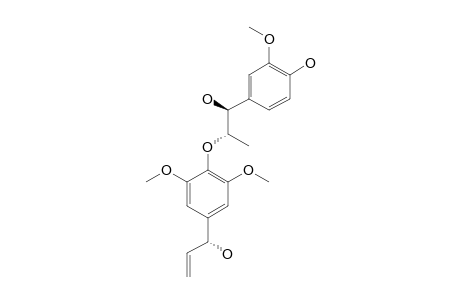 MYRISLIGNANOMETIN-G;ERYTHRO-(1-R,2-S,7'-R)-2-[4-(1-HYDROXYALLYL)-2,6-DIMETHOXYPHENOXYL]-1-(4-HYDROXY-3-METHOXYPHENYL)-PROPAN-1-OL