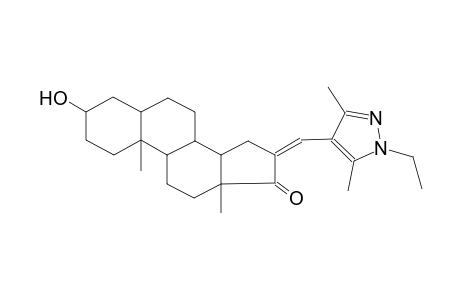16-[(1-ethyl-3,5-dimethyl-1H-pyrazol-4-yl)methylene]-3-hydroxyandrostan-17-one