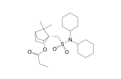 Bicyclo[2.2.1]heptane-1-methanesulfonamide, N,N-dicyclohexyl-7,7-dimethyl-2-(1-oxopropoxy)-, (1S-exo)-