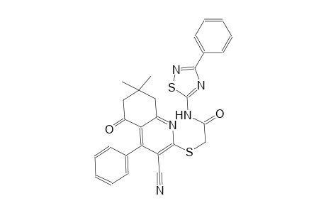 acetamide, 2-[(3-cyano-5,6,7,8-tetrahydro-7,7-dimethyl-5-oxo-4-phenyl-2-quinolinyl)thio]-N-(3-phenyl-1,2,4-thiadiazol-5-yl)-