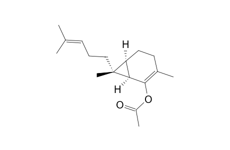 (1R*,6S*,7R*)-3,7-Dimethyl-7-(4-methylpent-3-enyl)bicyclo[4.1.0]hept-2-en-2-yl acetate
