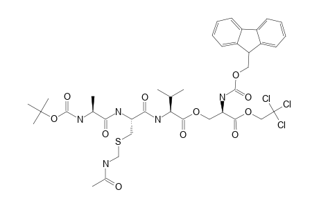 9-FLUORENYL-METHYLOXYCARBONYL-D-SERINE-[N-BUTYLOXYCARBONYL-L-ALANINE-L-CYSTEINE-(ACETAMIDOMETHYL)-L-VALINE]-O-TRICHLOROETHYL