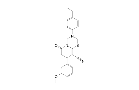 2H,6H-pyrido[2,1-b][1,3,5]thiadiazine-9-carbonitrile, 3-(4-ethylphenyl)-3,4,7,8-tetrahydro-8-(3-methoxyphenyl)-6-oxo-