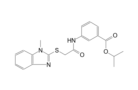 3-[2-(1-Methyl-1H-benzoimidazol-2-ylsulfanyl)-acetylamino]-benzoic acid isopropyl ester