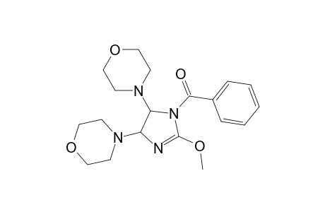 1H-Imidazole, 1-benzoyl-4,5-dihydro-2-methoxy-4,5-di-4-morpholinyl-, trans-