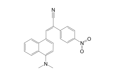 (E)-3-[4-(dimethylamino)-1-naphthalenyl]-2-(4-nitrophenyl)-2-propenenitrile