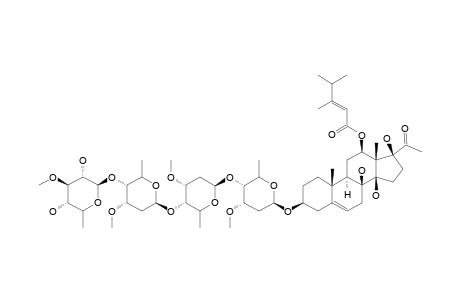 CAUDATIN-3-O-BETA-D-THEVETOPYRANOSYL-(1->4)-BETA-D-CYMAROPYRANOSYL-(1->4)-BETA-D-CYMAROPYRANOSYL-(1->4)-BETA-D-CYMAROPYRANOSIDE