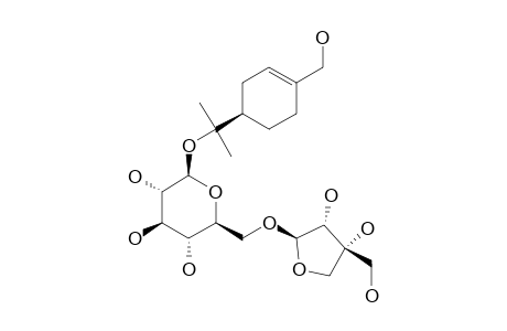 (4S)-PARA-MENTH-1-ENE-7,8-DIOL-8-O-BETA-D-APIOFURANOSYL-(1->6)-BETA-D-GLUCOPYRANOSIDE