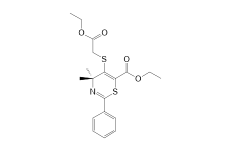 ETHYL-5-{[(ETHOXYCARBONYL)-METHYL]-THIO}-4,4-DIMETHYL-2-PHENYL-4H-1,3-THIAZINE-6-CARBOXYLATE