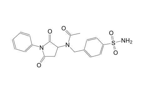 acetamide, N-[[4-(aminosulfonyl)phenyl]methyl]-N-(2,5-dioxo-1-phenyl-3-pyrrolidinyl)-