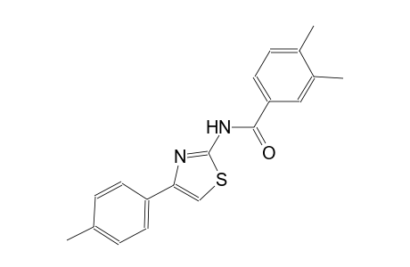 3,4-dimethyl-N-[4-(4-methylphenyl)-1,3-thiazol-2-yl]benzamide