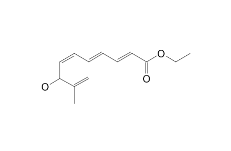 (2E,4E,6Z)-8-hydroxy-9-methyl-deca-2,4,6,9-tetraenoic acid ethyl ester