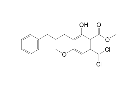 6-Dichloromethyl-2-hydroxy-4-methoxy-3-(3-phenyl-propyl)-benzoic acid methyl ester