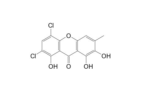 9H-Xanthen-9-one, 5,7-dichloro-1,2,8-trihydroxy-3-methyl-