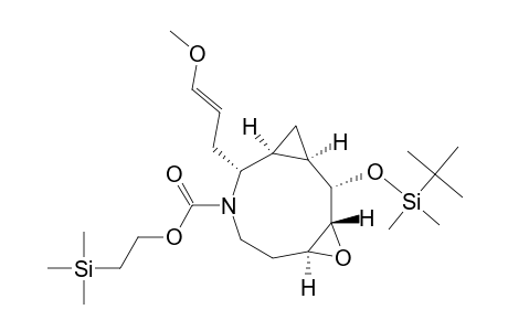 (1R*,2S*,3R*,5S*,9R*(E),10S*)-(+-)-2-[(tert-Butyldimethylsilyl)oxy]-9-(3-methoxy-2-propenyl)-4-oxa-8-azatricyclo[8.1.0.0(3,5)]undecane-8-carboxylic acid 2-(trimethylsilyl)ethyl ester