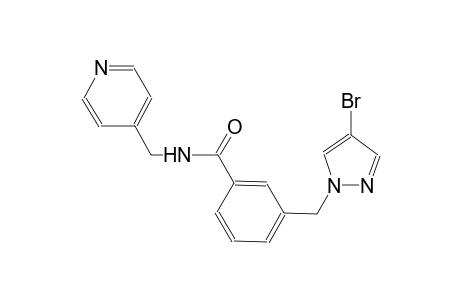 3-[(4-bromo-1H-pyrazol-1-yl)methyl]-N-(4-pyridinylmethyl)benzamide