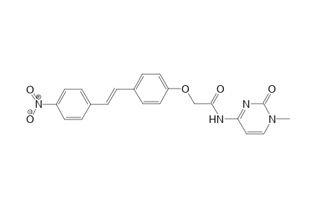 (E)-N-(1-methyl-2-oxo-1,2-dihydropyrimidin-4-yl)-2-(4-(4-nitrostyryl)phenoxy)acetamide