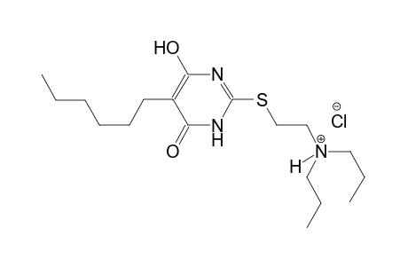 1-propanaminium, N-[2-[(5-hexyl-1,6-dihydro-4-hydroxy-6-oxo-2-pyrimidinyl)thio]ethyl]-N-propyl-, chloride