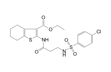 ethyl 2-[(3-{[(4-chlorophenyl)sulfonyl]amino}propanoyl)amino]-4,5,6,7-tetrahydro-1-benzothiophene-3-carboxylate