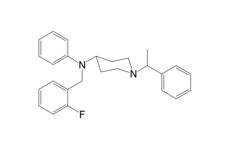 N-(2-Fluorobenzyl)-N-phenyl-1-(1-phenylethyl)piperidin-4-amine