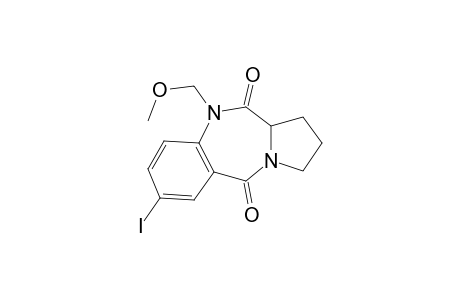 7-Iodo-10-(methoxymethyl)-2,3,5,10,11,11a-hexahydro-1H-pyrrolo[2,1-c]-{1,4]benzodiazepine-5,11-dione