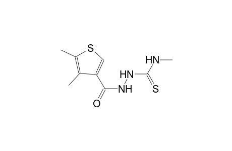 2-[(4,5-dimethyl-3-thienyl)carbonyl]-N-methylhydrazinecarbothioamide