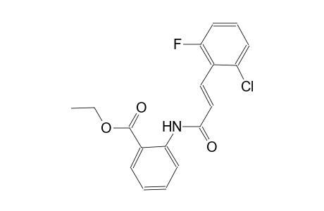 ethyl 2-{[(2E)-3-(2-chloro-6-fluorophenyl)-2-propenoyl]amino}benzoate