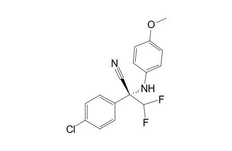 (R)-2-(4-chlorophenyl)-3,3-difluoro-2-((4-methoxyphenyl)amino)propanenitrile