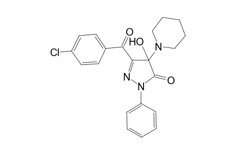 5-(4-Chloro-benzoyl)-4-hydroxy-2-phenyl-4-piperidin-1-yl-2,4-dihydro-pyrazol-3-one