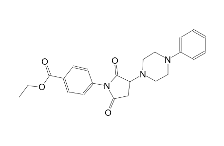 benzoic acid, 4-[2,5-dioxo-3-(4-phenyl-1-piperazinyl)-1-pyrrolidinyl]-, ethyl ester
