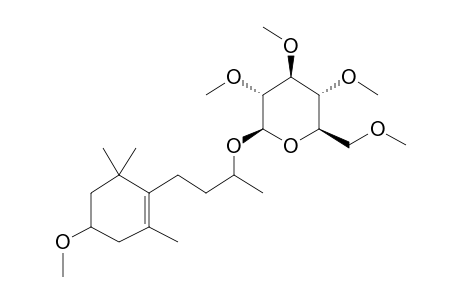 .beta.-D-Glucopyranoside, 3-(4-hydroxy-2,6,6-trimethyl-1-cyclohexen-1-yl)-1-methylpropyl, pentamethyl ether