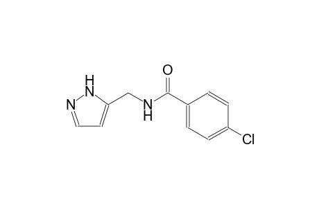 4-chloro-N-(1H-pyrazol-5-ylmethyl)benzamide