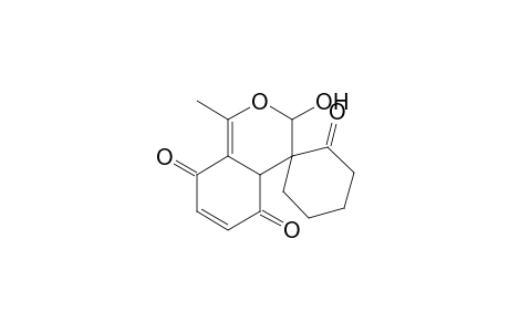 4',4a'-dihydro-3'-hydroxy-1'-methyl-3H'-spiro(cyclohexane-1,4'-benzo[c]pyran)-2,5',8'-trione